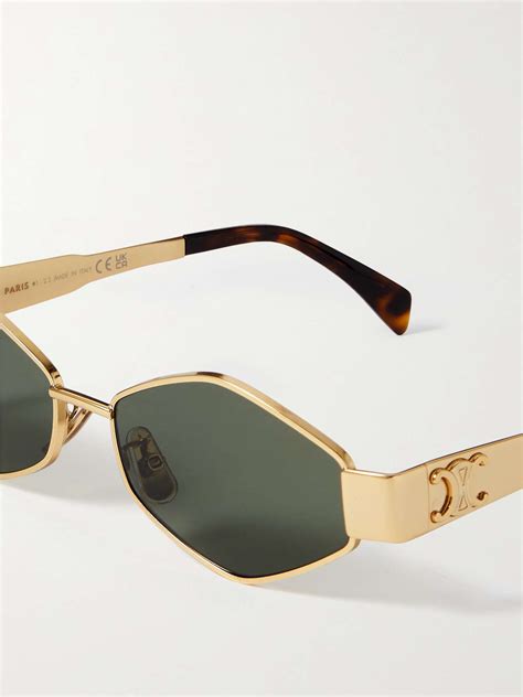 celine triomphe sunglasses hexagon|CELINE EYEWEAR Triomphe hexagon.